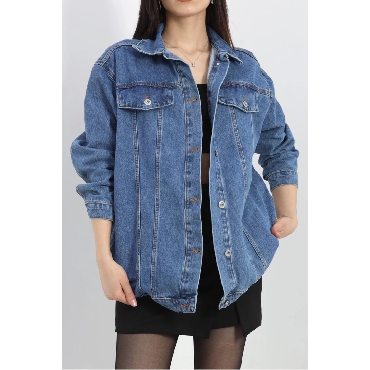 Denim Kot Ceket Mavi - 20817.1778.