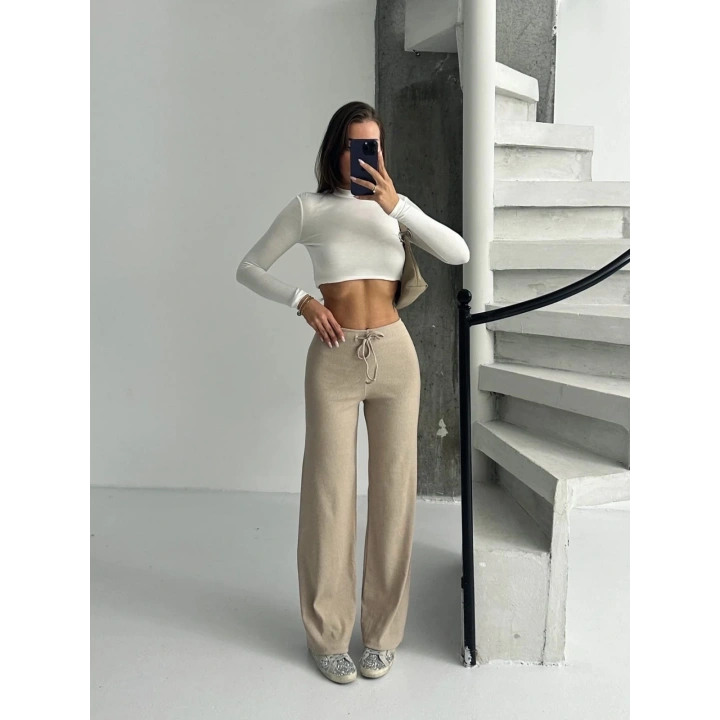 Fit comfort bej salaş pantolon A6011