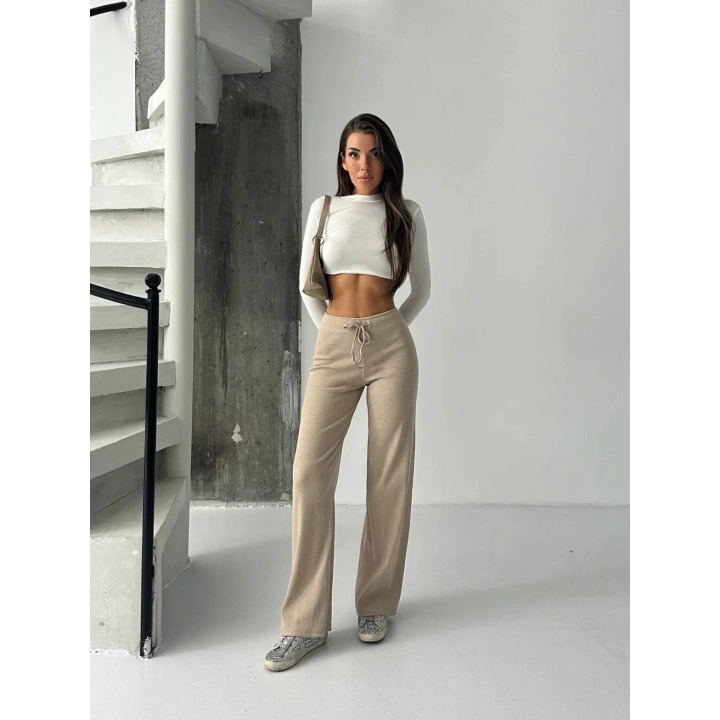 Fit comfort bej salaş pantolon A6011