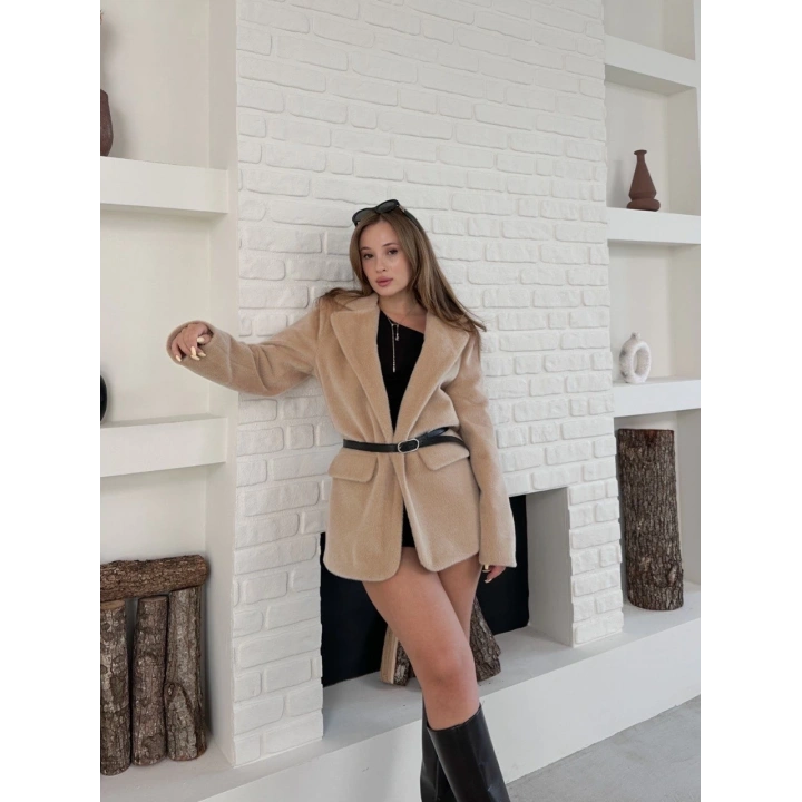 Fok ceket premıum kalite bej st255860