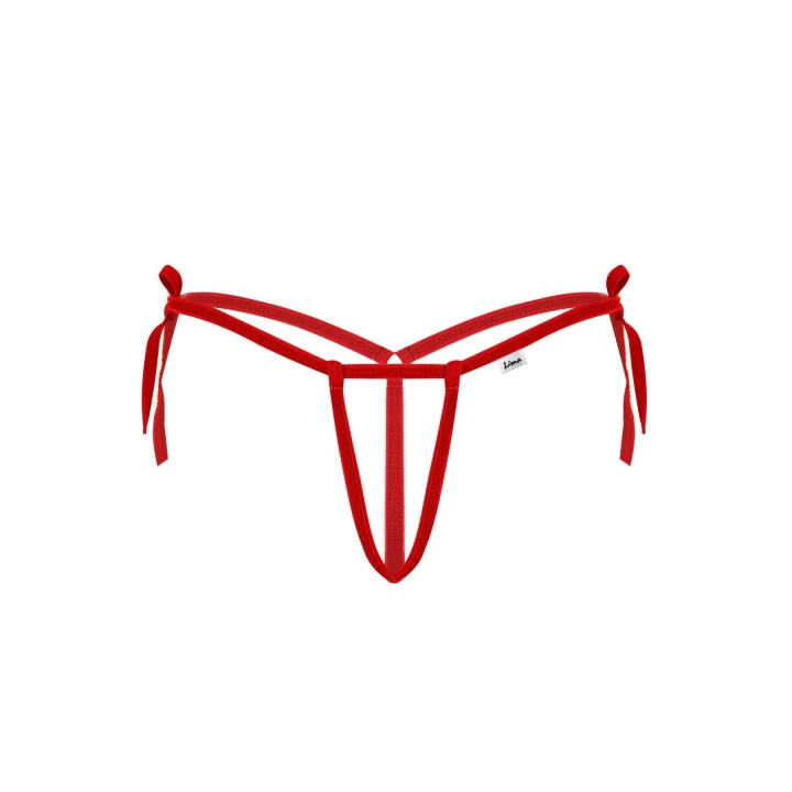 İpli Kadın Fantezi G-String Kırmızı - 66289