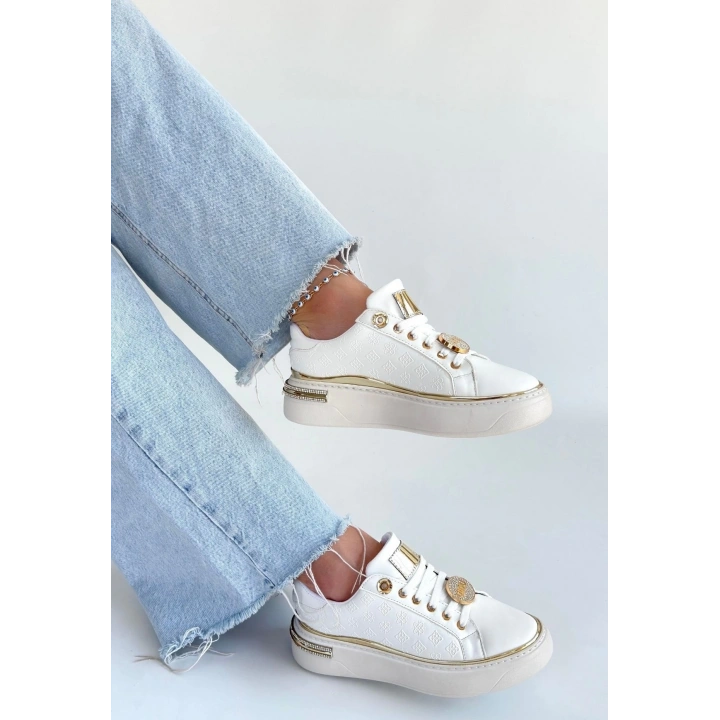 Jlar Beyaz Cilt Bağcıklı Spor Ayakkabı