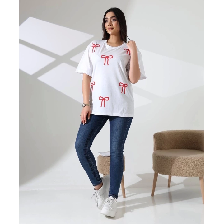 Kurdele baskılı tişört