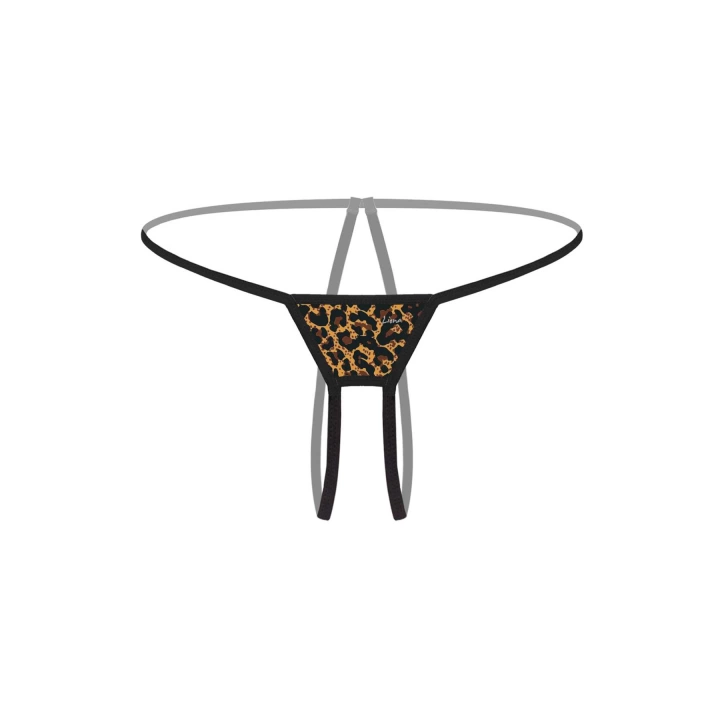 Leopar Desenli Fantezi G-String - 66262