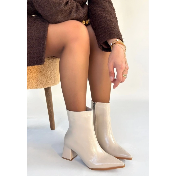 Mosy Bej Rugan Topuklu Bot