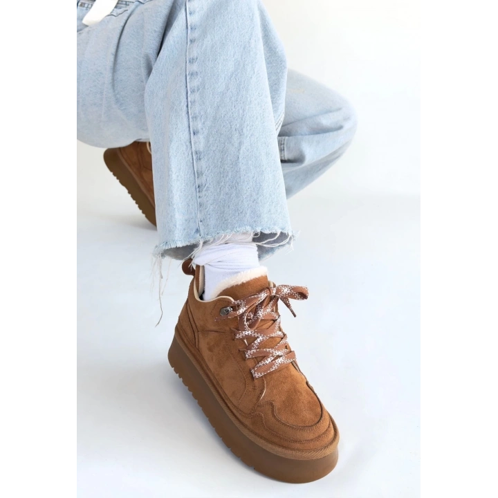 Muden Taba Süet Bağcıklı Bot