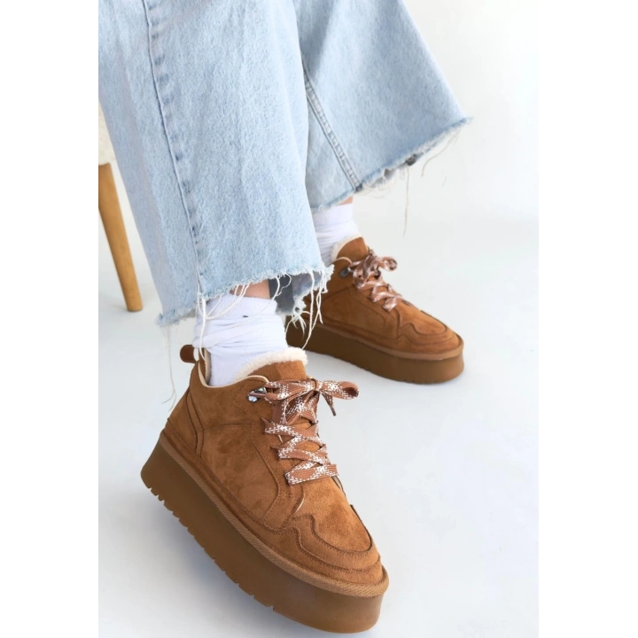 Muden Taba Süet Bağcıklı Bot