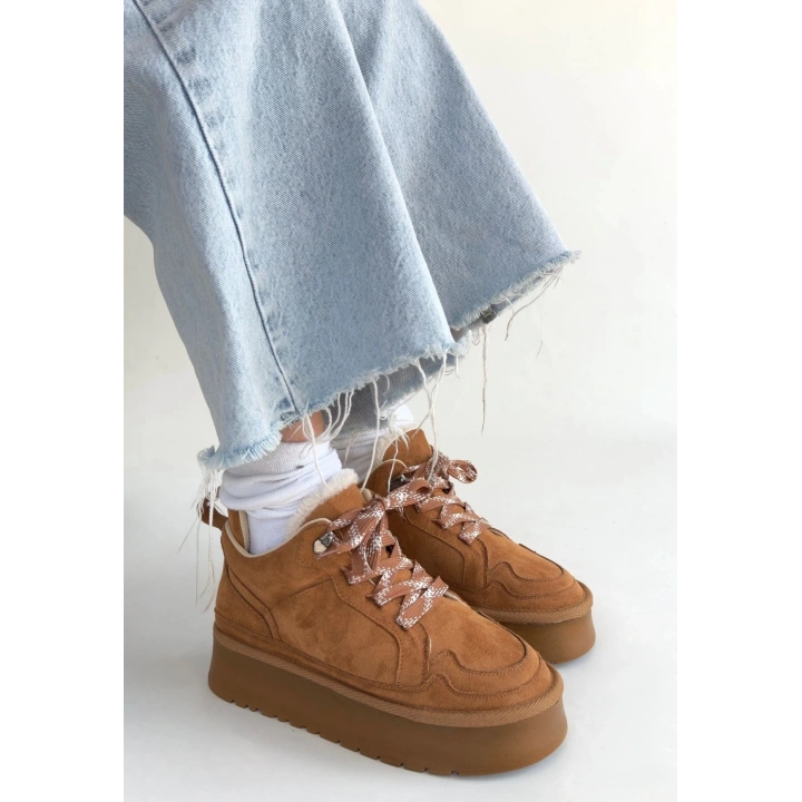 Muden Taba Süet Bağcıklı Bot