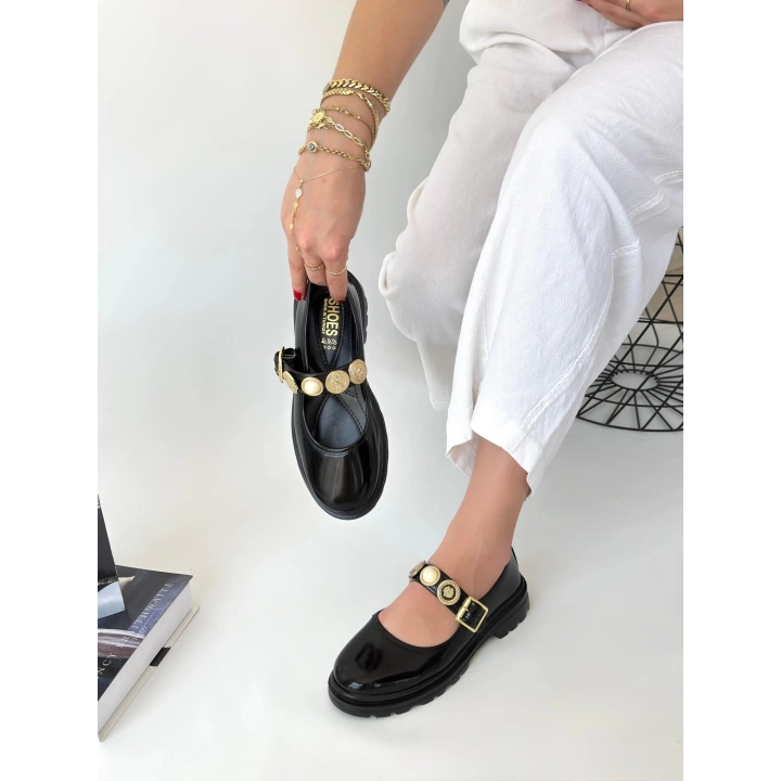 Okira Siyah Rugan Oxford Ayakkabı