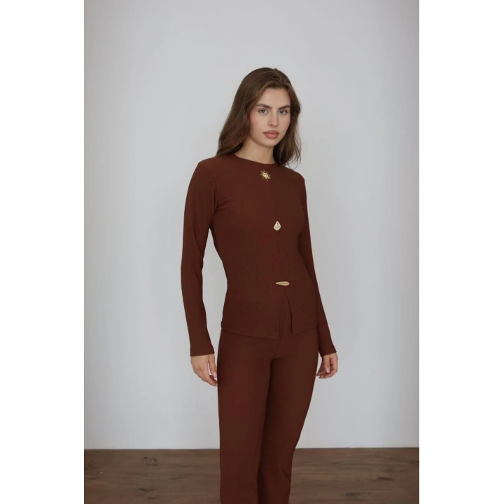 Ottoman alt üst takım kahve pt510442