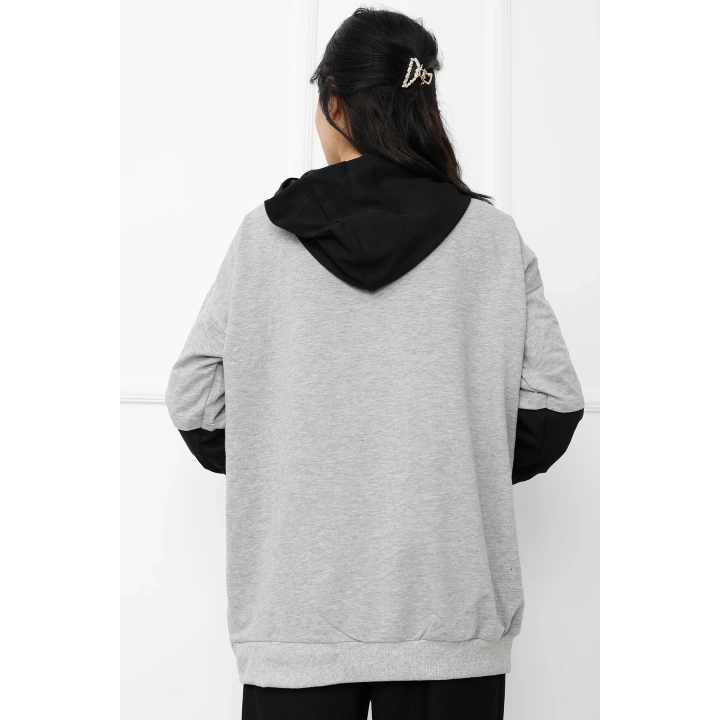 Parçalı Sweat Gri - 411.0313