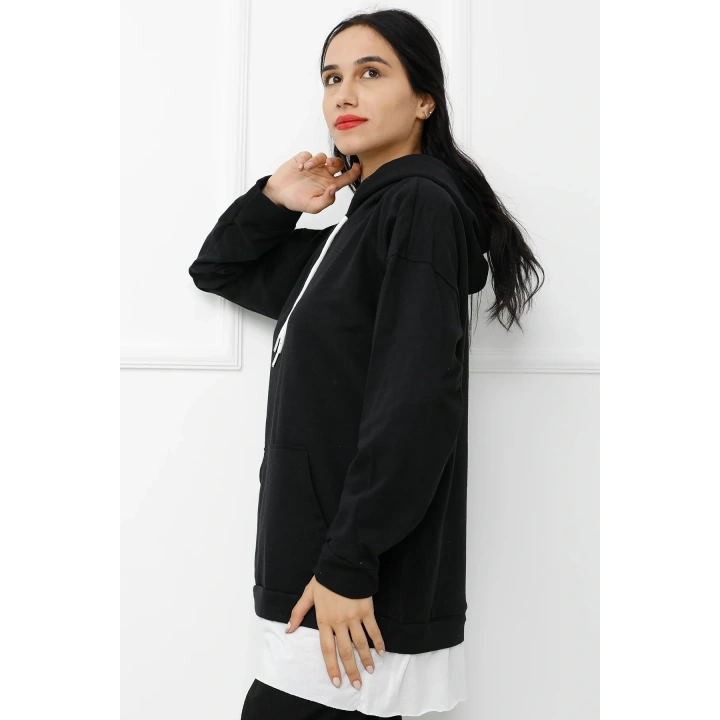 Parçalı Sweat Siyah - 411.0313