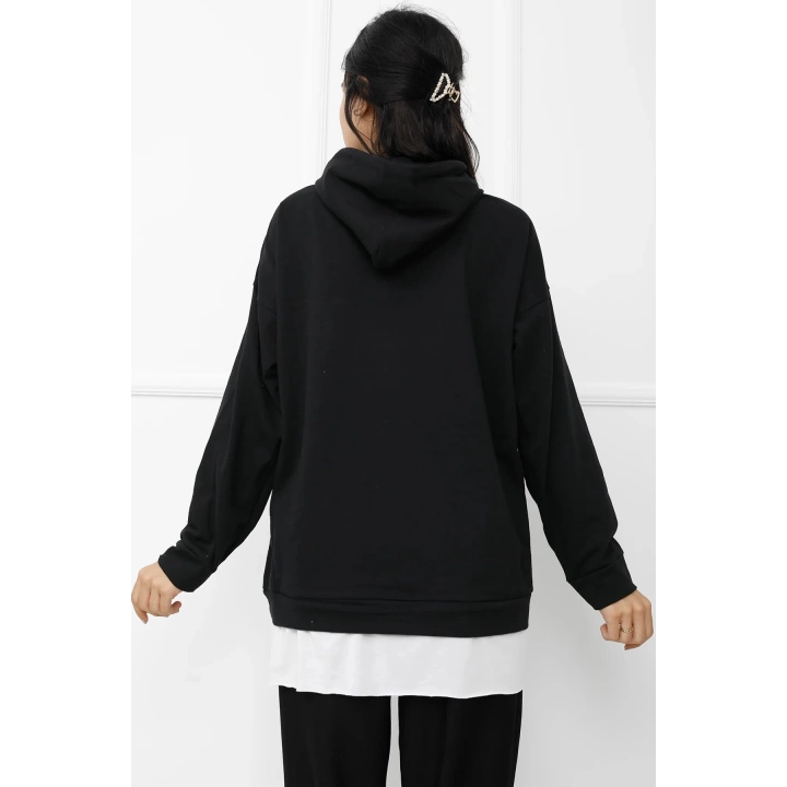 Parçalı Sweat Siyah - 411.0313
