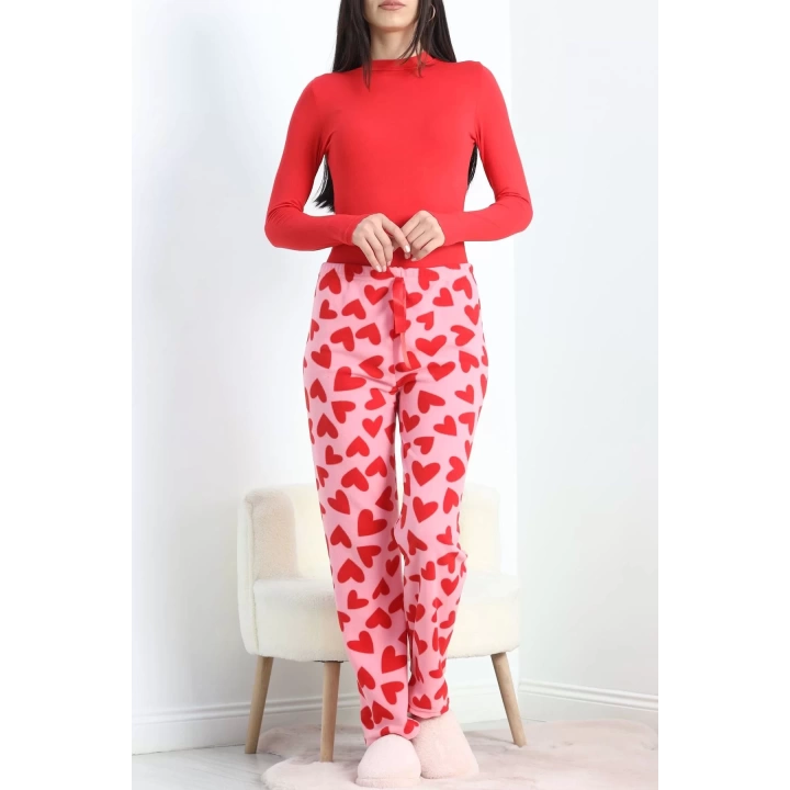 Polar Kumaş Pijama Altı Pembe - 20789.1287.