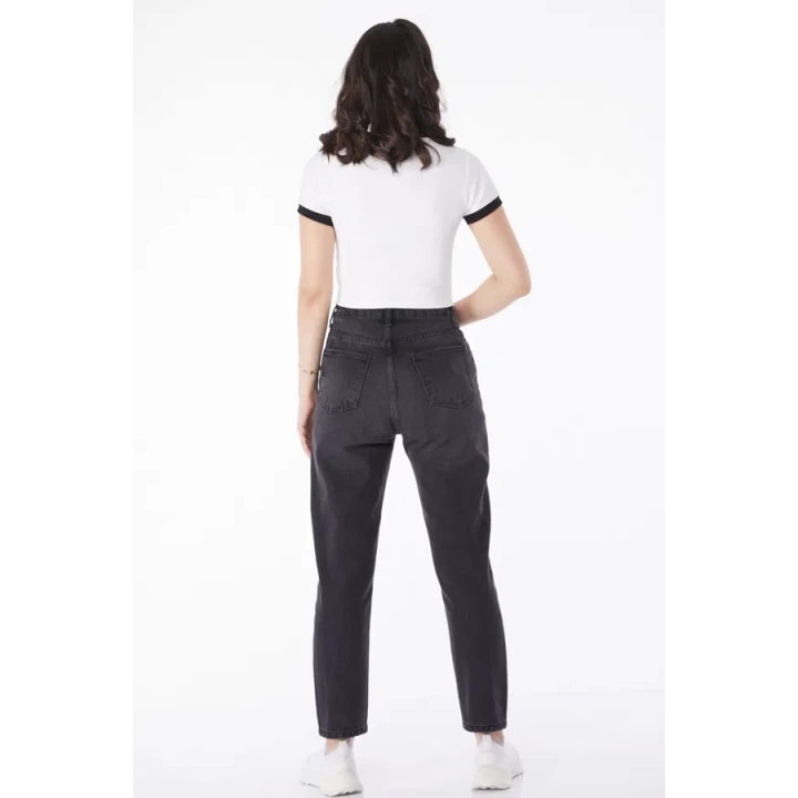 Slimfit mom jeans pantolon