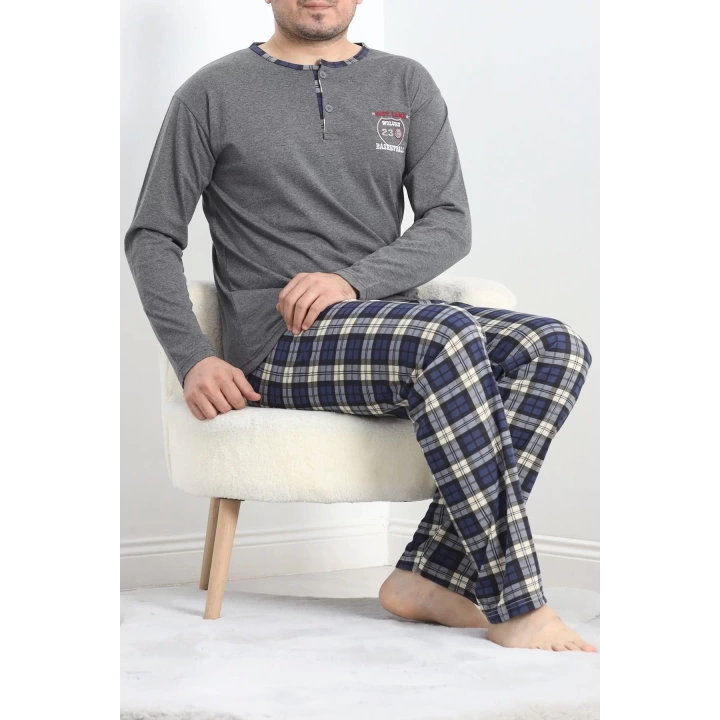 Sportif Erkek Pijama Takımı Antrasit - 40067.1838.