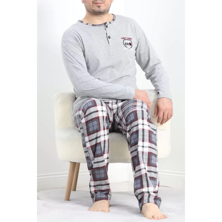 Sportif Erkek Pijama Takımı Gri - 40067.1838.