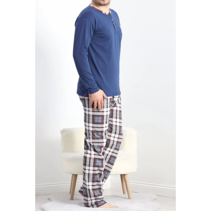 Sportif Erkek Pijama Takımı Lacivert - 40067.1838.