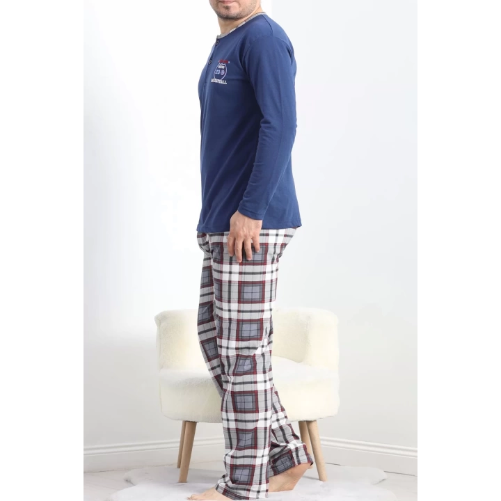 Sportif Erkek Pijama Takımı Lacivert - 40067.1838.