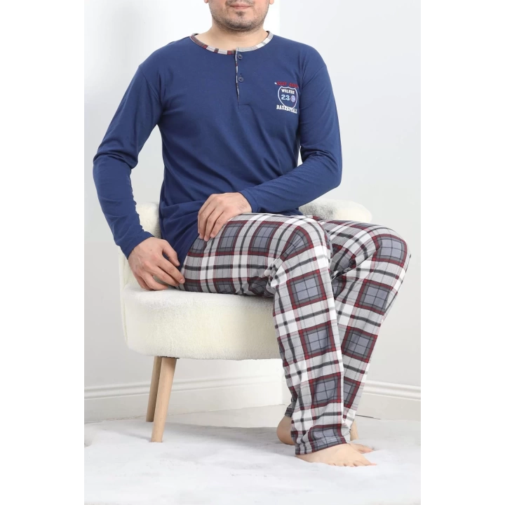 Sportif Erkek Pijama Takımı Lacivert - 40067.1838.