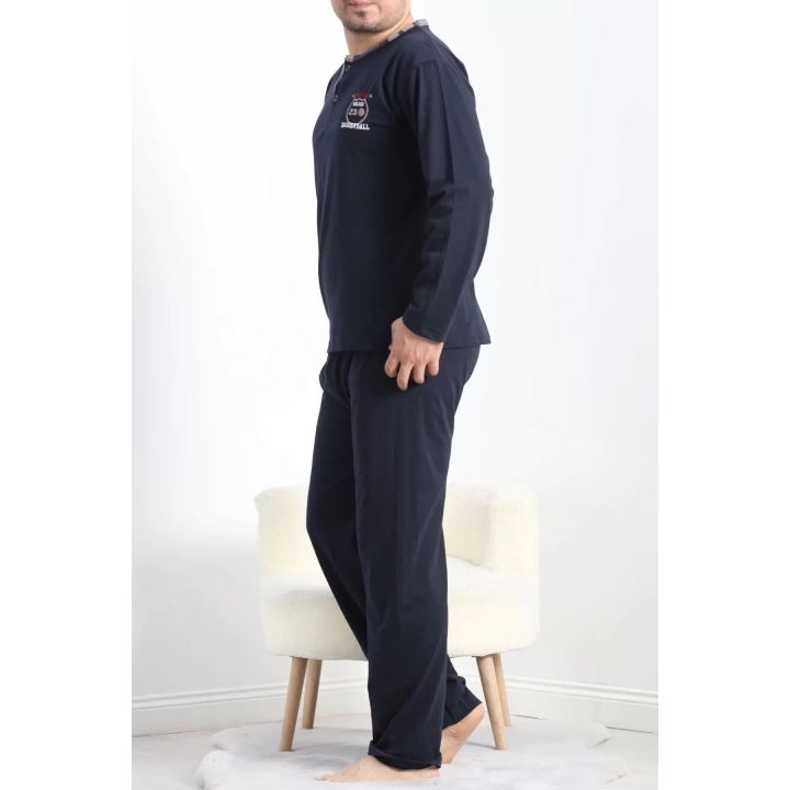 Sportif Erkek Pijama Takımı Siyah - 40067.1838.