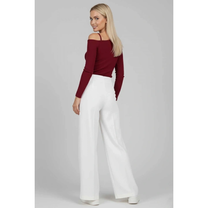 Tek Omuz İpli Bluz Bordo t4328