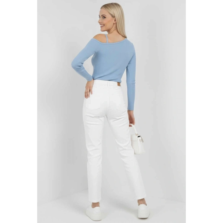 Tek Omuz İpli Bluz mavi t4328