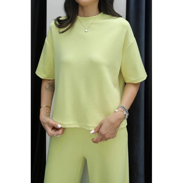 Tshirt alt üst modal takım sarı