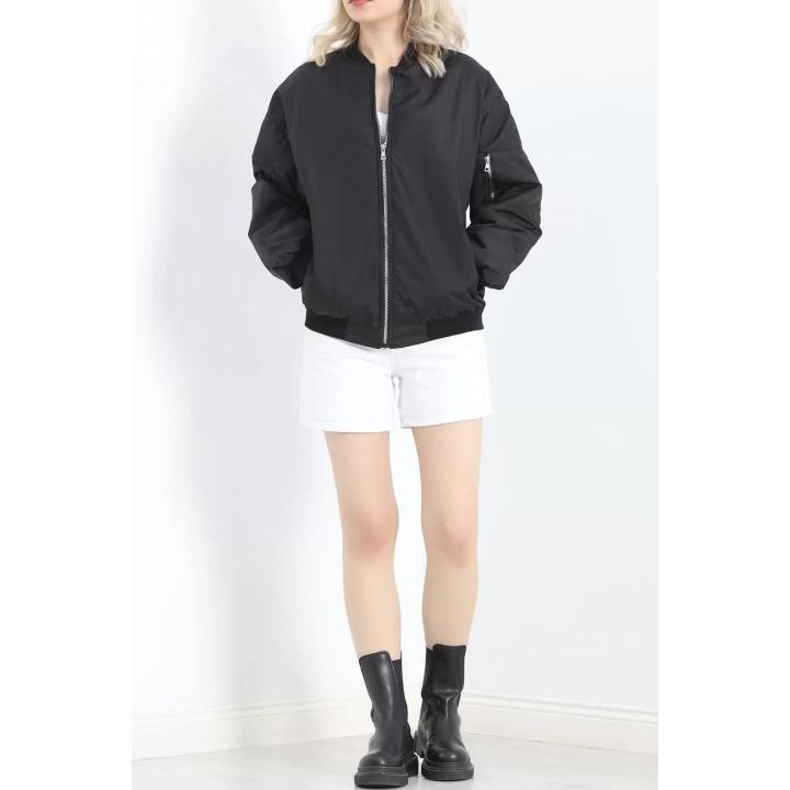 Unisex Bomber Ceket Siyah - 20362.1761.