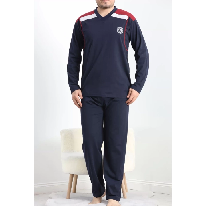 V Yaka Erkek Pijama Takımı Lacibordo - 40069.1838.