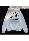 3 iplik şardonlu oversize compact peluş baskılı sweat beyaz