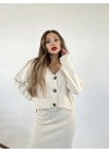 3100 DÜĞMELİ HIRKA ETEKLİ TAKIM-KREM