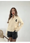 3907 TRİKO ŞARDONLU ARMALI HIRKA-KREM