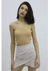 Askılı Triko Büstiyer Vizon - P-019917