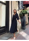 Ayrobin midi elbise