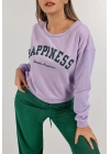 Baskılı Crop Sweat Lila - 0135.159.