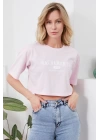 Baskılı Crop tişört