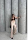 Çımalı keten pantolon