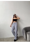 Çımalı keten pantolon