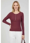 Çıtçıt Detaylı Bluz Mürdüm T4343