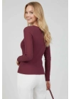 Çıtçıt Detaylı Bluz Mürdüm T4343