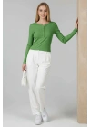 Çıtçıt Detaylı Bluz Yeşil T4343