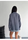 Çizgili oversize gömlek
