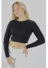 Crop Triko Siyah - 1352.55