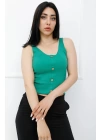 Düğmeli Askılı Bady Yeşil - P-020496