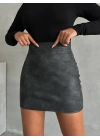 Eskitme deri mini etek