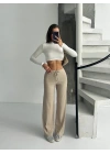 Fit comfort bej salaş pantolon A6011