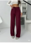 Fitilli şardonlu pantolon bordo a4058