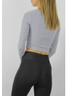 Gitilli Dekolteli Bluz Gri - 98797