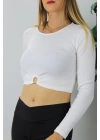Halkalı Fitilli Bluz Beyaz - 125.495